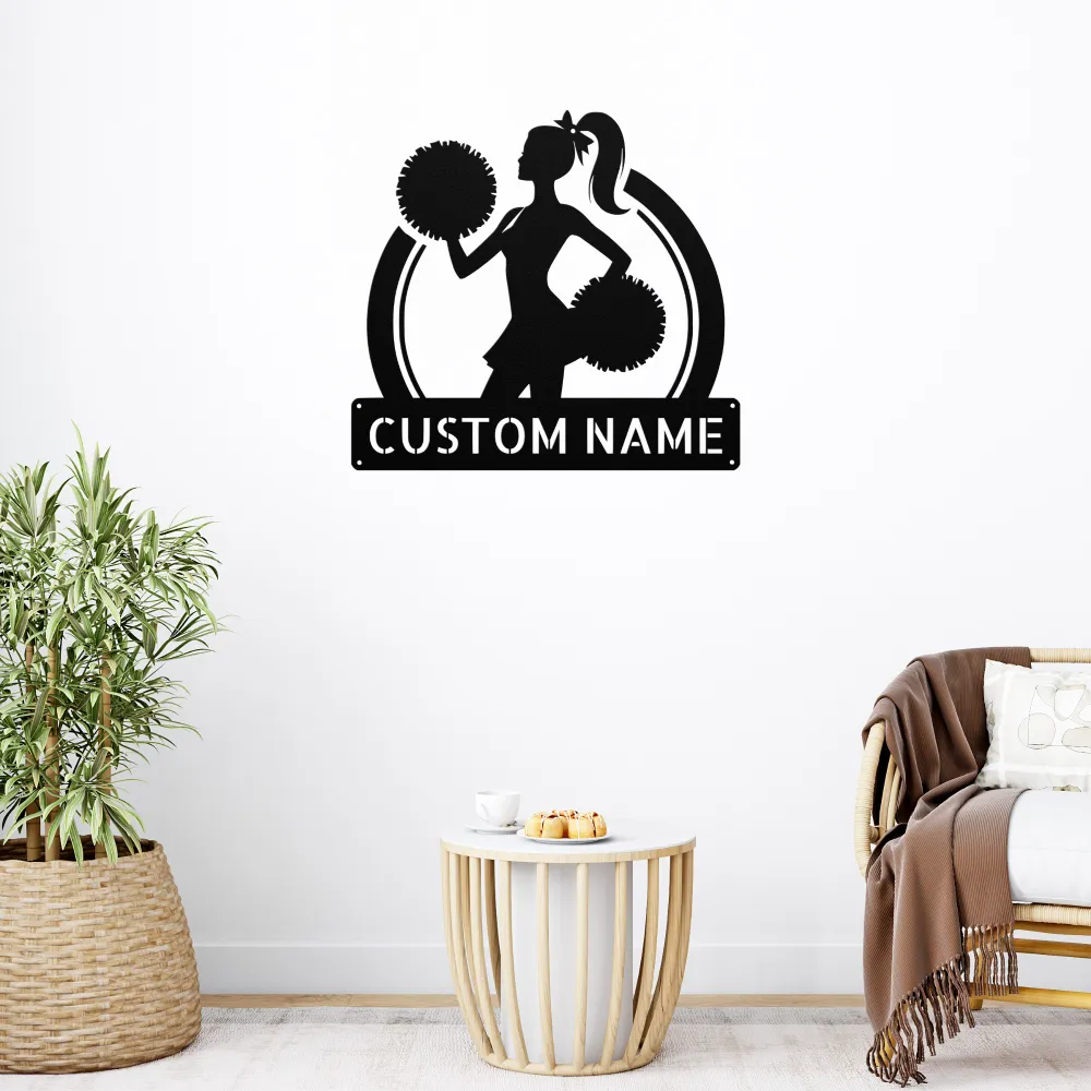 Personalized Cheerleader Metal Sign